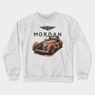 Morgan Utomotive Car Tribute  - Car Lover Design - Retro Vintage Crewneck Sweatshirt